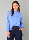 Yest Nele Essential Ribbed Cuff Jumper, Blue