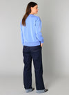 Yest Nele Essential Ribbed Cuff Jumper, Blue