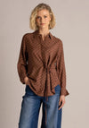 Yest Samira Polka Dot Blouse, Brown