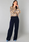 Yest Billie Geometric Shiny Blouse, Beige