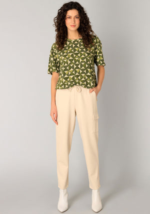 Yest Rillia Pocket Detail Slim Leg Joggers, Beige