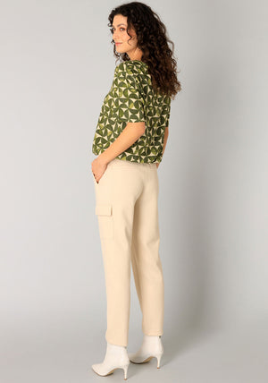 Yest Rillia Pocket Detail Slim Leg Joggers, Beige