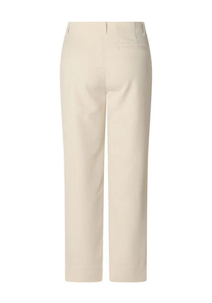 Yest Kristina Wide Leg Trousers, Cream