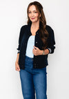 Yest Leva Button Up High Neck Jacket, Navy