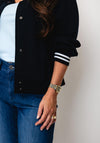 Yest Leva Button Up High Neck Jacket, Navy