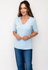Yest Basic V-Neck T-Shirt, Blue
