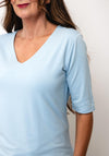 Yest Basic V-Neck T-Shirt, Blue