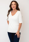 Yest V-Neck Basic T-Shirt, White