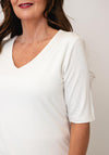 Yest V-Neck Basic T-Shirt, White