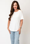 Yest Iliada Basic with Detail T-Shirt, White
