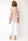 Yest Floral Print Button Down Blouse, Pink Multi