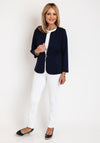 Leon Collection Single Button Short Jacket, Navy