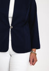 Leon Collection Single Button Short Jacket, Navy