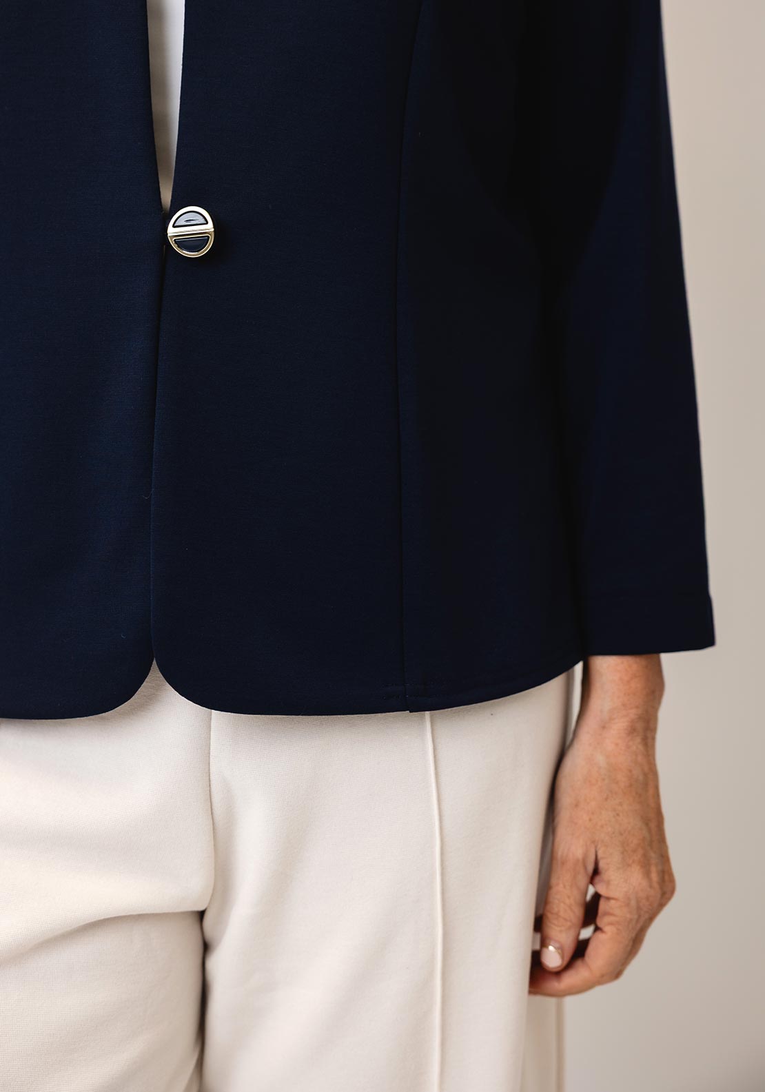 YEW U-Neck Cardigan, Navy