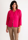 Yew Single Buttoned Short Jacket, Cerise