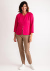 Yew Single Buttoned Short Jacket, Cerise