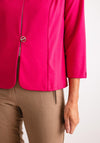 Yew Single Buttoned Short Jacket, Cerise