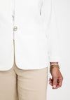 Leon Collection Single Button Short Jacket, White