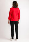 Yew Single Buttoned Short Jacket, Red