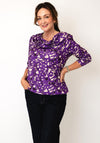 Yew Abstract Print Blouse, Purple Multi