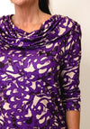 Yew Abstract Print Blouse, Purple Multi