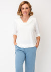 YEW Cowl Neck Long Sleeve Top, White
