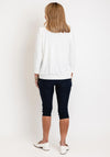 Leon Collection Cowl Neck Top, White
