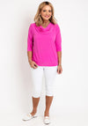 Leon Collection Cowl Neck Top, Pink