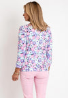 Leon Collection Cowl Neck Floral Print Top, Multi