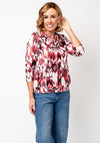 YEW Abstract Print Cowl Neck Top, Multi