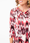 YEW Abstract Print Cowl Neck Top, Multi
