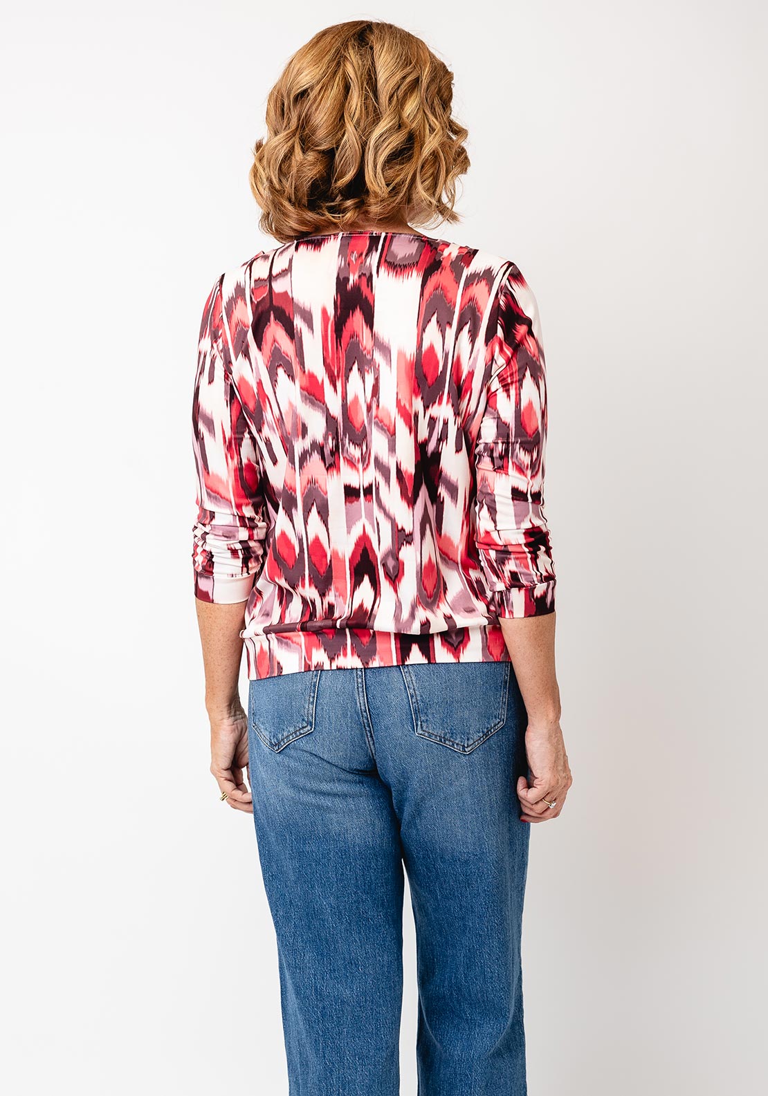 YEW Abstract Print Cowl Neck Top, Multi
