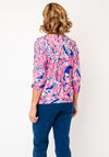 YEW Abstract Botanical Print Top, Pink Multi