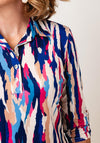 Yew Printed Half Button Printed Jersey Blouse, Multi