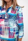 Leon Collection Lined Half Button Blouse, Multi