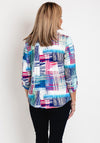 Leon Collection Lined Half Button Blouse, Multi