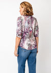 YEW Animal Print Collared Top, Pink