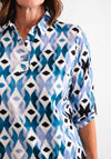 Yew Diamond Print Blouse, Blue Multi