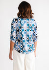 Yew Diamond Print Blouse, Blue Multi