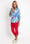 Leon Collection Abstract Print Top, Multi