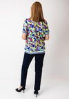 Yew Bright Print V Neck Top, Multi-Coloured