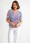Leon Collection Neon Leopard Print Top, Multi
