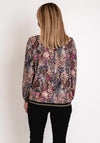 Leon Collection Animal Print V-Neck Top, Brown