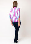 Yew Watercolour Print Elasticated Blouse, Lilac & Teal