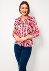 Yew Floral Print Elasticated Blouse, Pink Multi