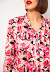 Yew Floral Print Elasticated Blouse, Pink Multi