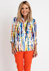 Leon Collection Elasticated Hem Print Top, Multi