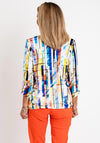 Leon Collection Elasticated Hem Print Top, Multi