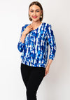 YEW Patterned Blouse, Blue