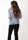 YEW Patterned Printed V Neck Blouse, Green